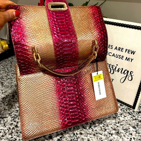 Brahmin Hallie Pomegranate Harkness - Picture 7 of 11